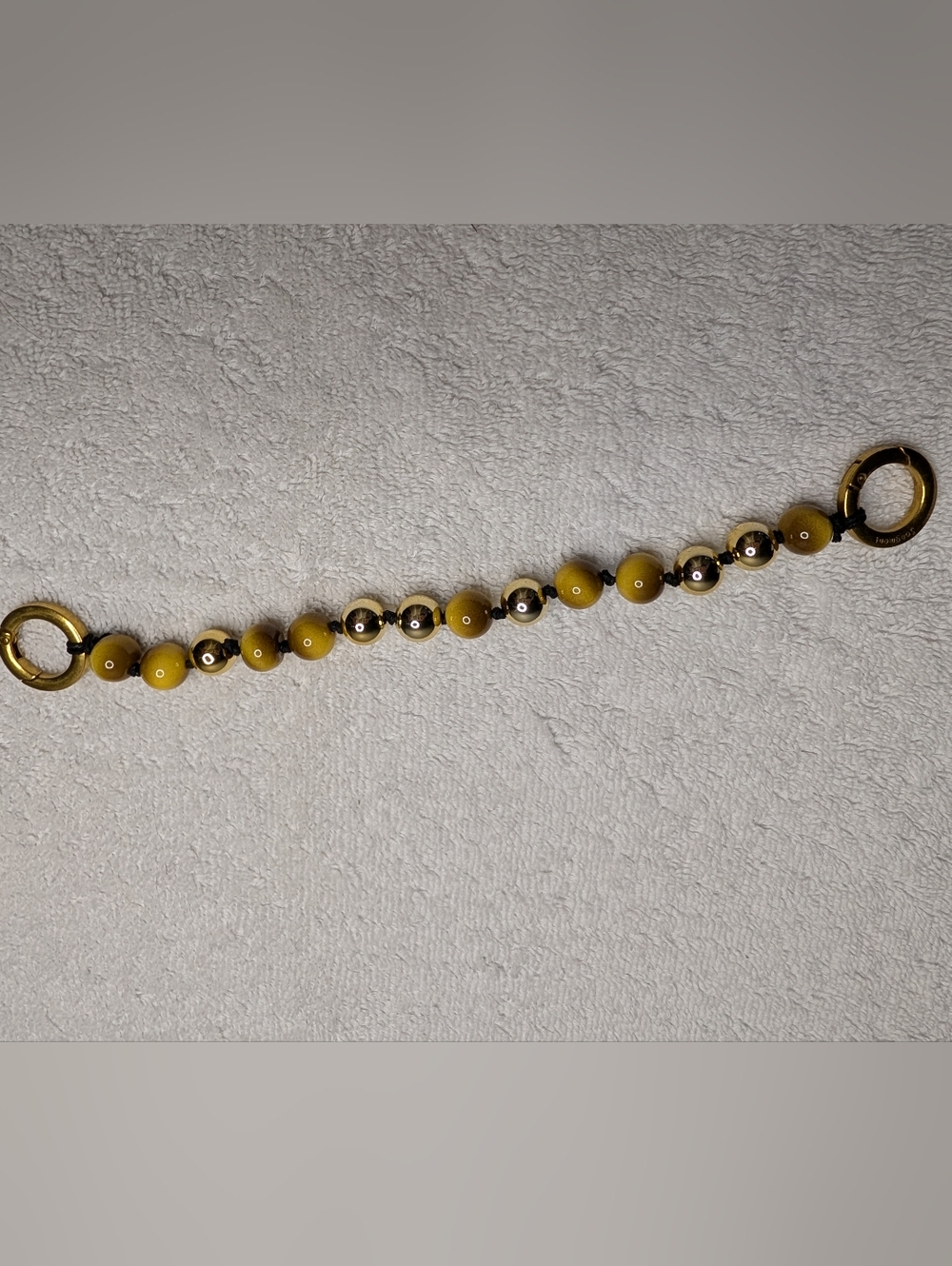 Songmont-ish Peace Beads Charm - Gold Topaz